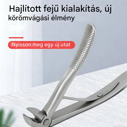 Professzionális tervezésű, prémium körömcsipesz – egyetlen gyengéd nyomással, erőfeszítés nélkül vágja le a legvastagabb és legkeményebb körmöket is.