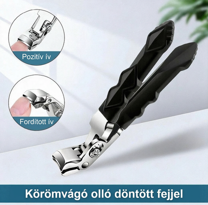 VeraNooks OrthoClip™ – professzionális körömvágó olló, ideális idősek, cukorbetegek, hátfájással vagy ízületi gyulladással küzdők számára.