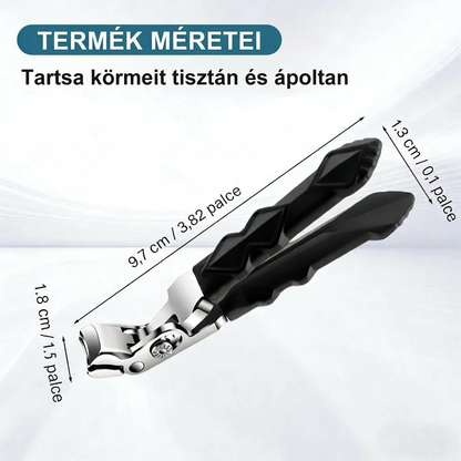 VeraNooks OrthoClip™ – professzionális körömvágó olló, ideális idősek, cukorbetegek, hátfájással vagy ízületi gyulladással küzdők számára.