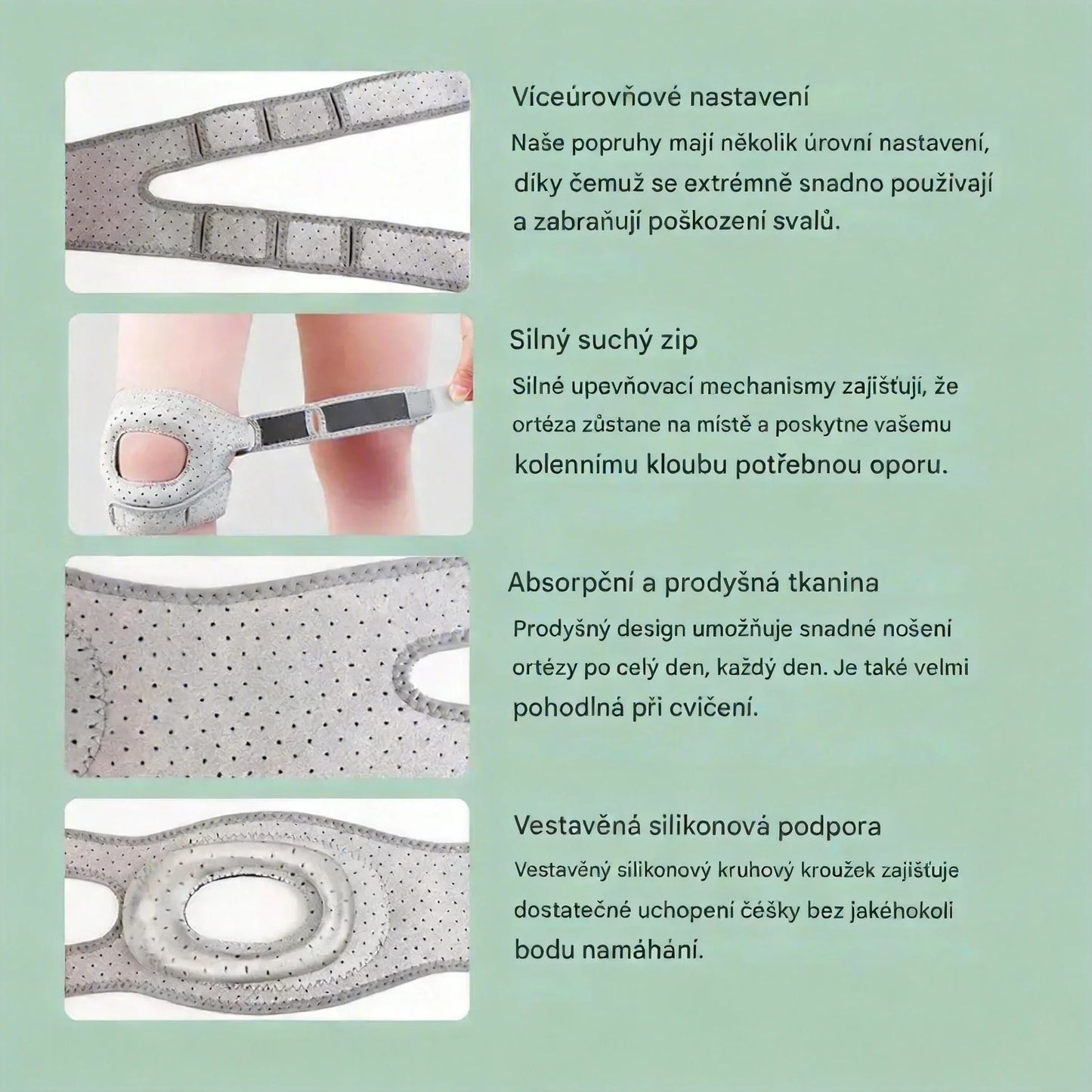 VeraNooks™ 3D állítható térdkalács rögzítő (Megjegyzés: egy rendelés két darabot tartalmaz – bal és jobb térdre)